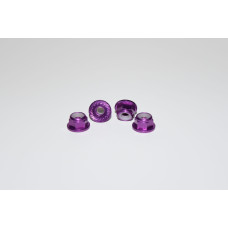 Purple M4 Aluminum Knurled And Flanged Locknut by Vision Racing SRP $12.40