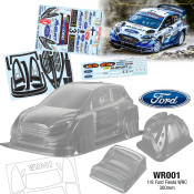 WR001 1/8 Ford Fiesta WRC Ford Decal Sheet fit HPI WR8 300mm Wheelbase, 227mm Wide by Team C SRP $176.78