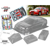 Mitsubishi Lancer Evolution 6 to fit HPI WR8 300mm Wheelbase, 227mm Wide by Team C SRP $181.73 Mitsubishi Lancer Evolution 6 to fit HPI WR8 300mm Wheelbase, 227mm Wide by Team C SRP $181.73