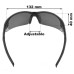 Edge Sunglasses matt black TR90 frame 3 lense sets Cat 0 yellow low light, 2 beige polarized, 3 Frostech mirror, 100% UVA/B protection by Rapid Eyewear SRP $79.99