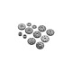 AR330339 Shock Piston Set Nero (2) Fits 6S Typhon, Kraton, Senton, Outcast, Talion by Arrma