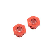AR310447 Wheel Hex Aluminum 17mm/13.6mm Red (2) by ARRMA AR310447 Wheel Hex Aluminum 17mm/13.6mm Red (2) by ARRMA